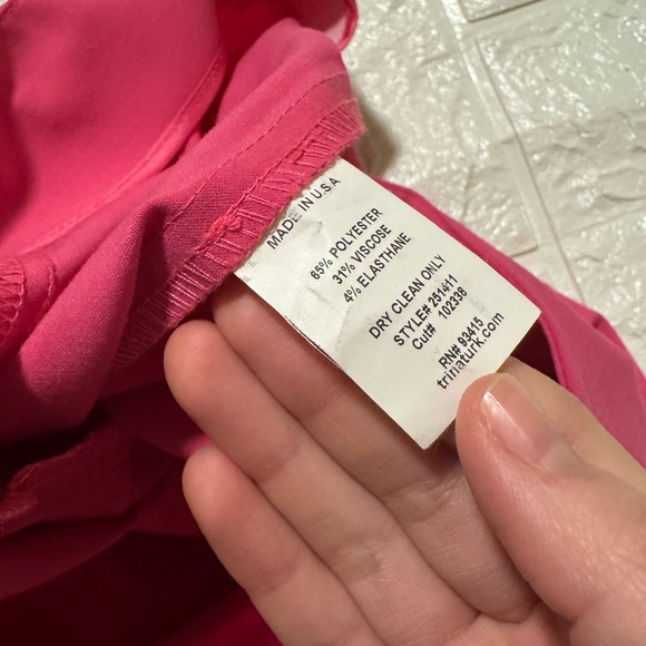 Trina Turk Verity 2 Pants Petal Pink size 6 High Rise Straight Leg - Picture 7 of 9